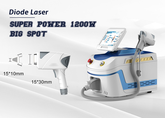 China Tamanho de ponto grande da depilação do laser do diodo da máquina 1200W da remoção dos pêlos faciais do poder super fornecedor