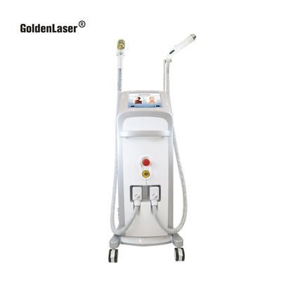 2 em 1 equipamento multifuncional GoldenLaser da beleza da remoção do cabelo do laser do Nd Yag do laser do diodo 808nm