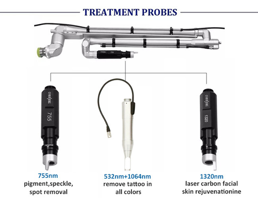 equipamento portátil do laser da remoção da tatuagem de  da máquina do laser do picosegundo de 532nm 1064nm