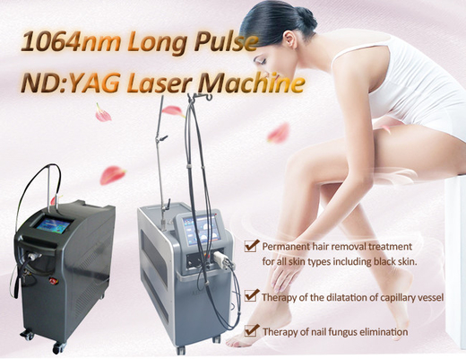 100J da remoção longa do cabelo do laser do Nd Yag do pulso do nanômetro 1064 nanômetro do Alexandrite 755 máquina profissional