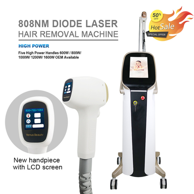 Máquina grande 755 da remoção do cabelo do laser do diodo do ponto 12*35mm 808 940 1064nm